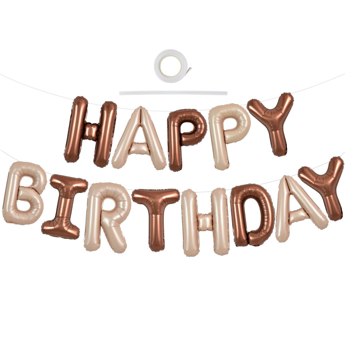 TONIFUL 16 Inch Black Happy Birthday Balloons Banner Decorations for Men