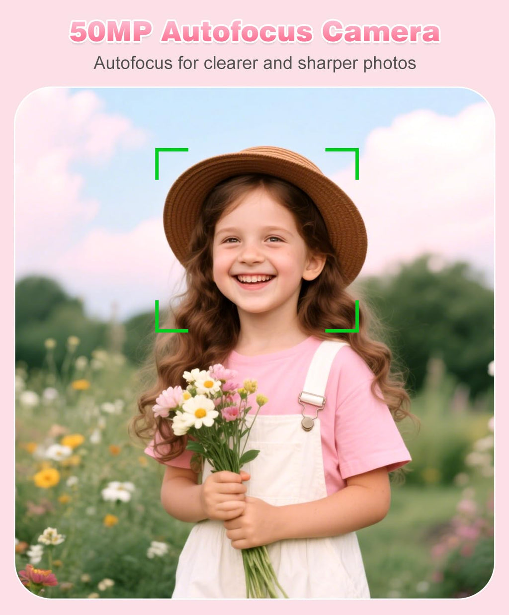 Digital Camera, 1080P FHD Vlogging Camera 50MP Compact Portable Photo Camera with 2.4" Screen, 16X Digital Zoom Mini Small Pocket Camera for Kids Students with 1 Battery, 16GB Card (Black)