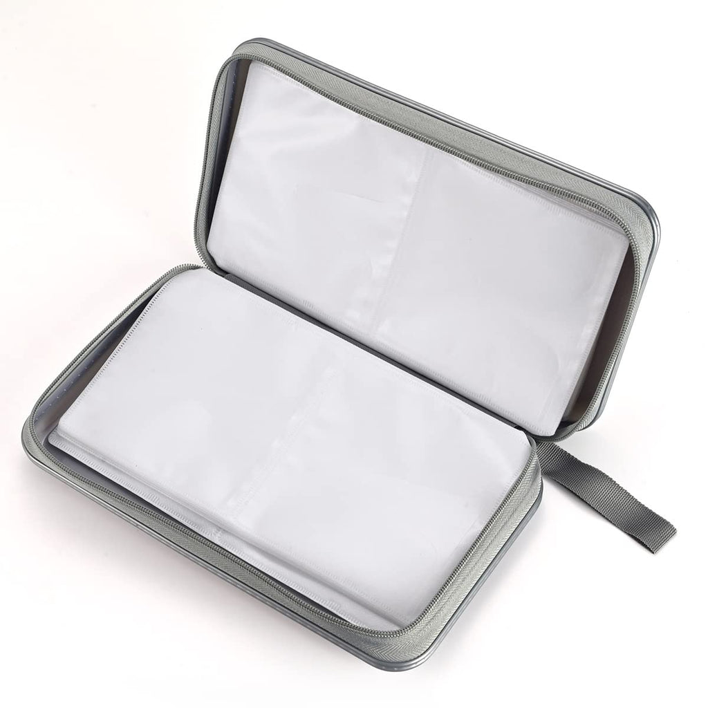 LIOVODE DVD Case, 96 Capacity CD Case Holder Organizer Disc Wallet for Car