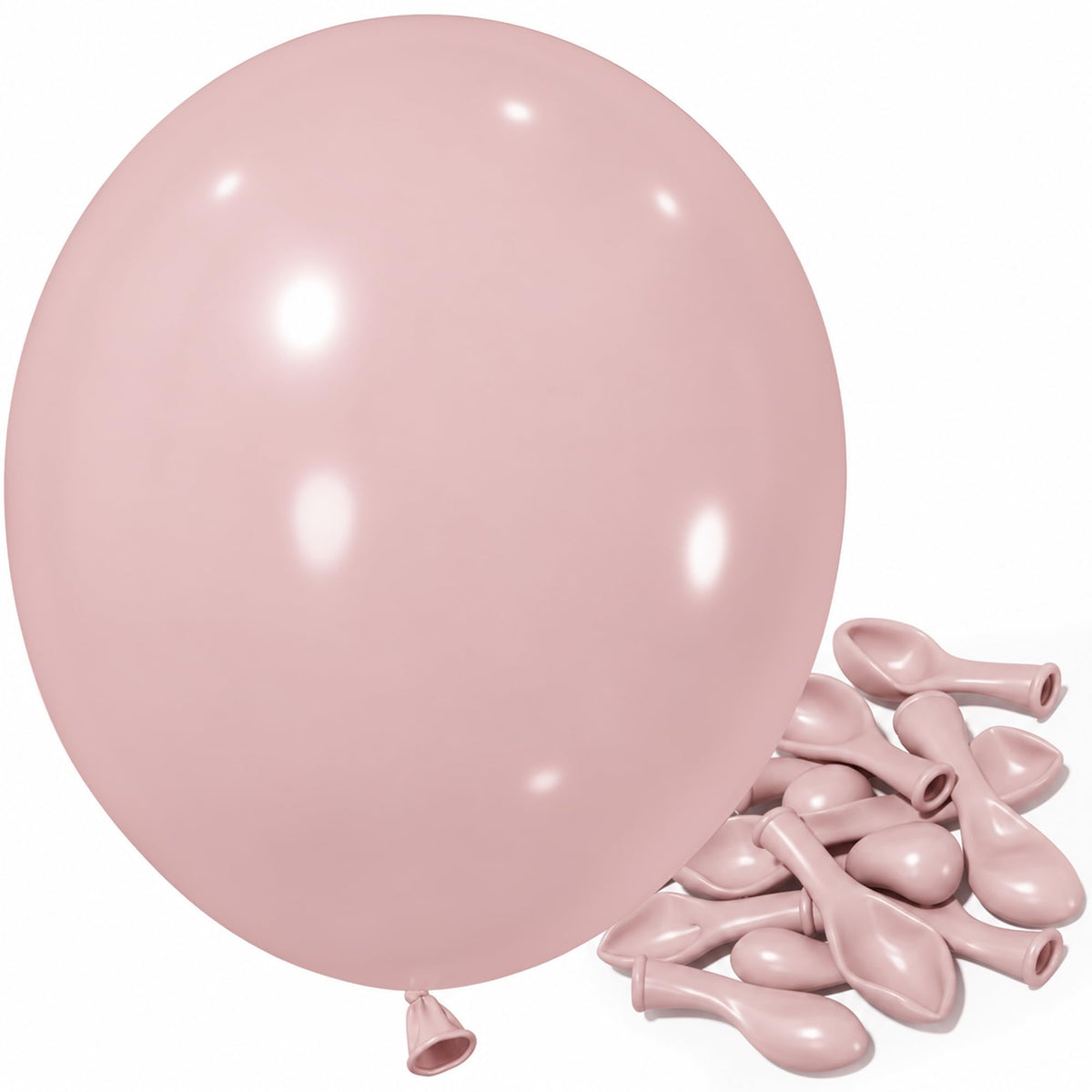 Jobkoo Dusty Pink Balloons, 12 Inch 50 Pcs Boho Blush Pink Latex Balloon