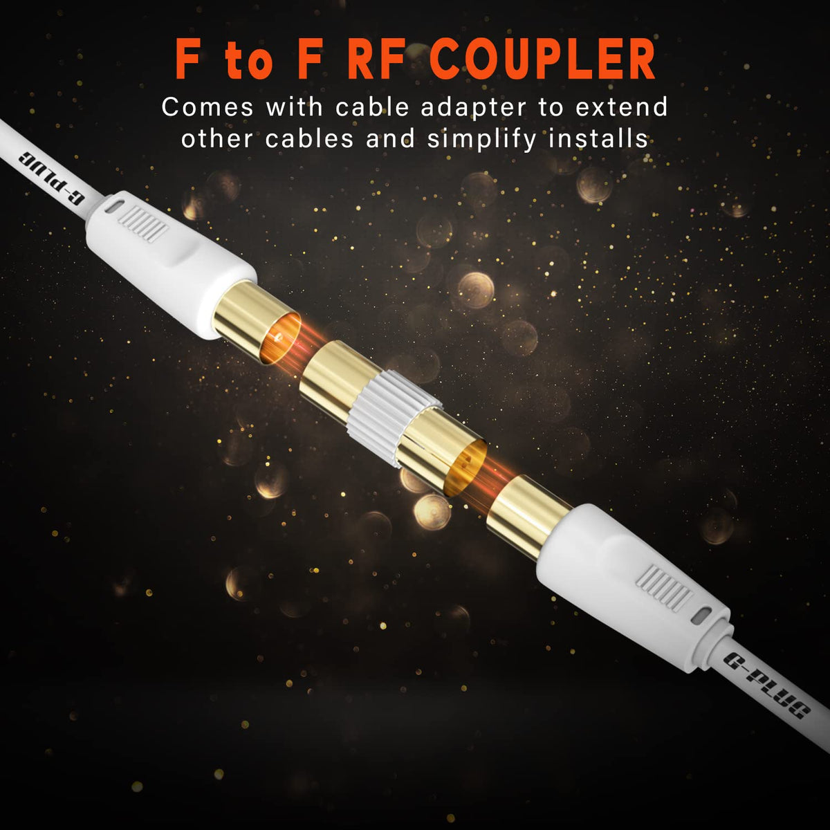 G-PLUG 1m TV Aerial Cable, Coaxial Cable for Freeview, Sky Box and Freesat