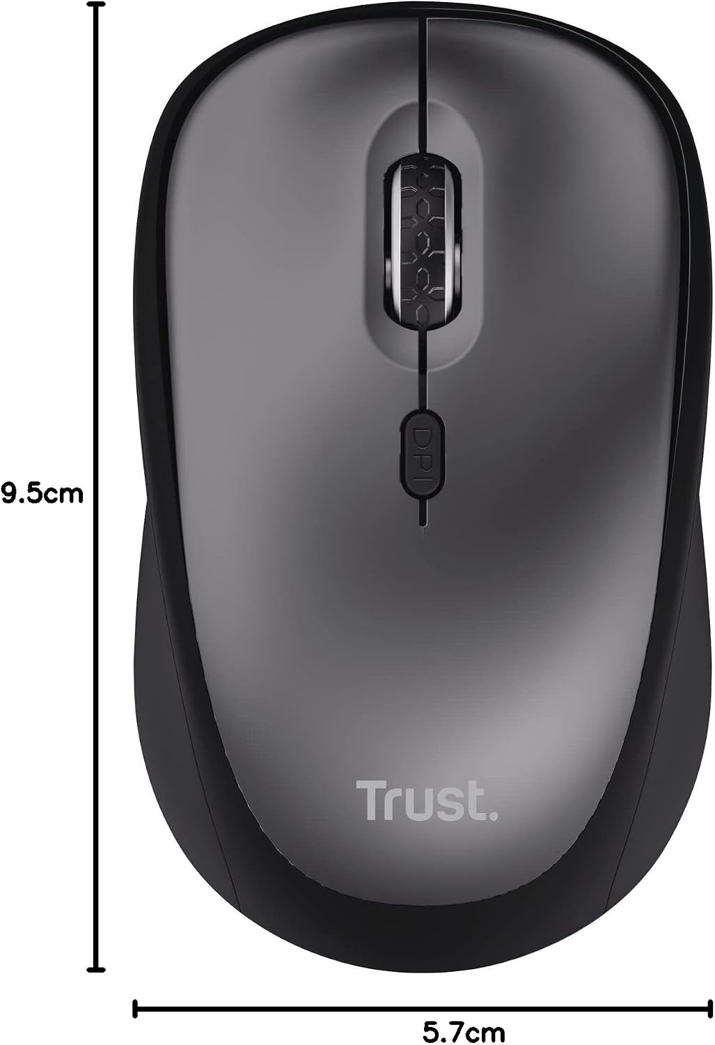 Trust Silent Wireless Mouse, Battery Included, 800-1600 DPI