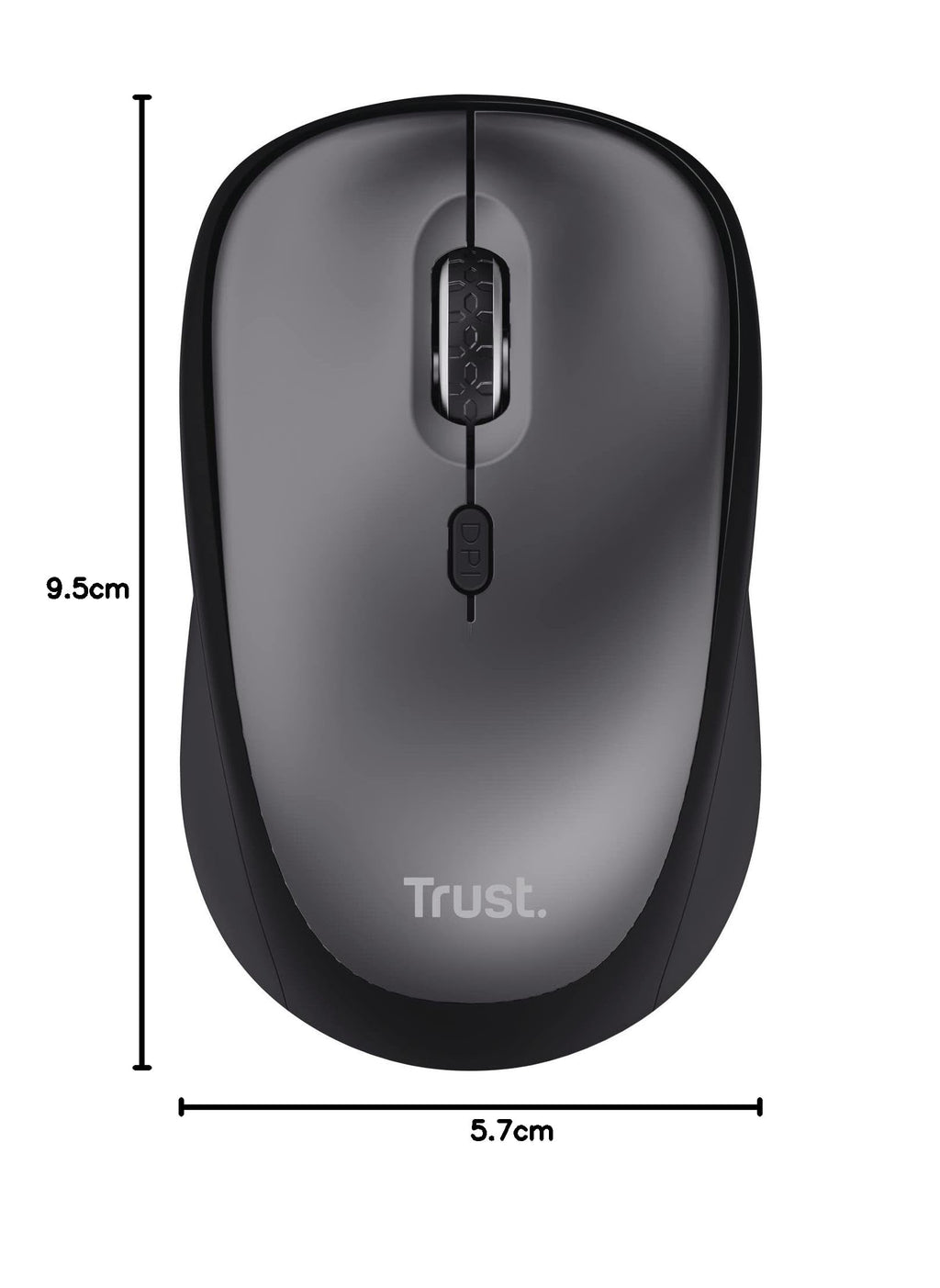 Trust Nito Ergonomic Wireless Mouse with Thumb Rest, 6 Buttons