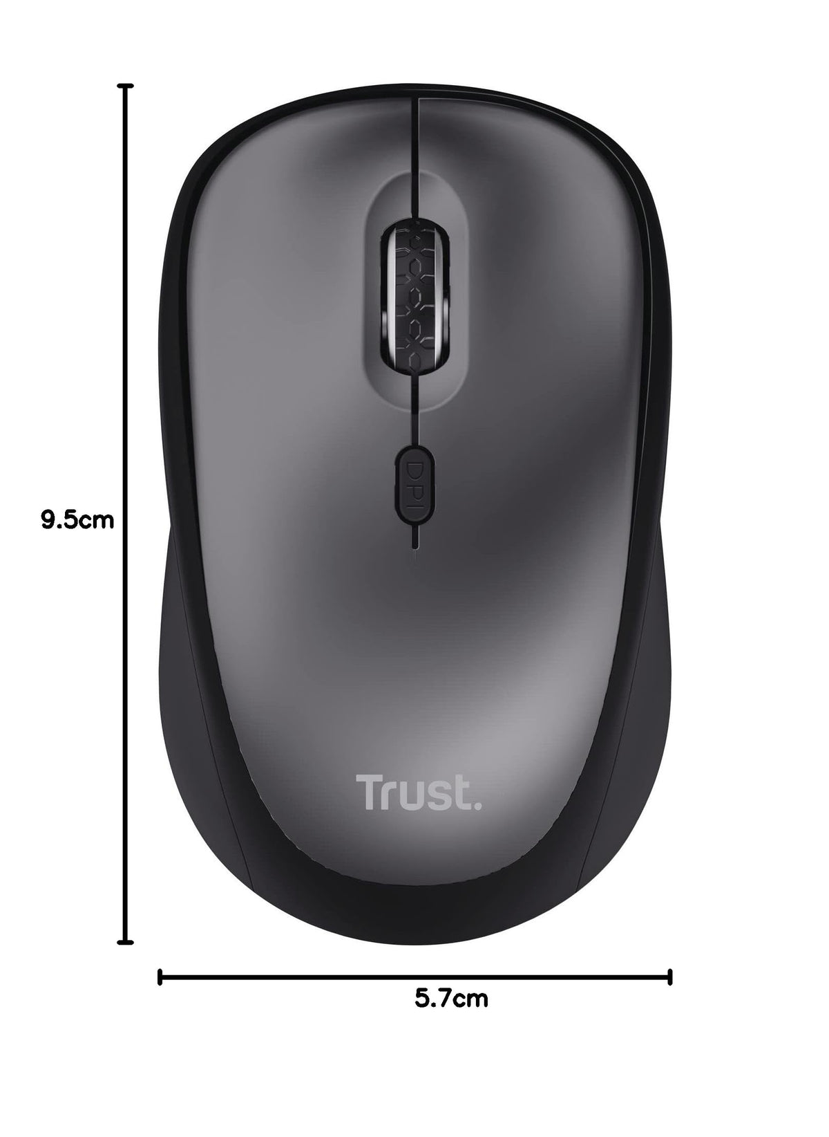 Trust Nito Ergonomic Wireless Mouse with Thumb Rest, 6 Buttons