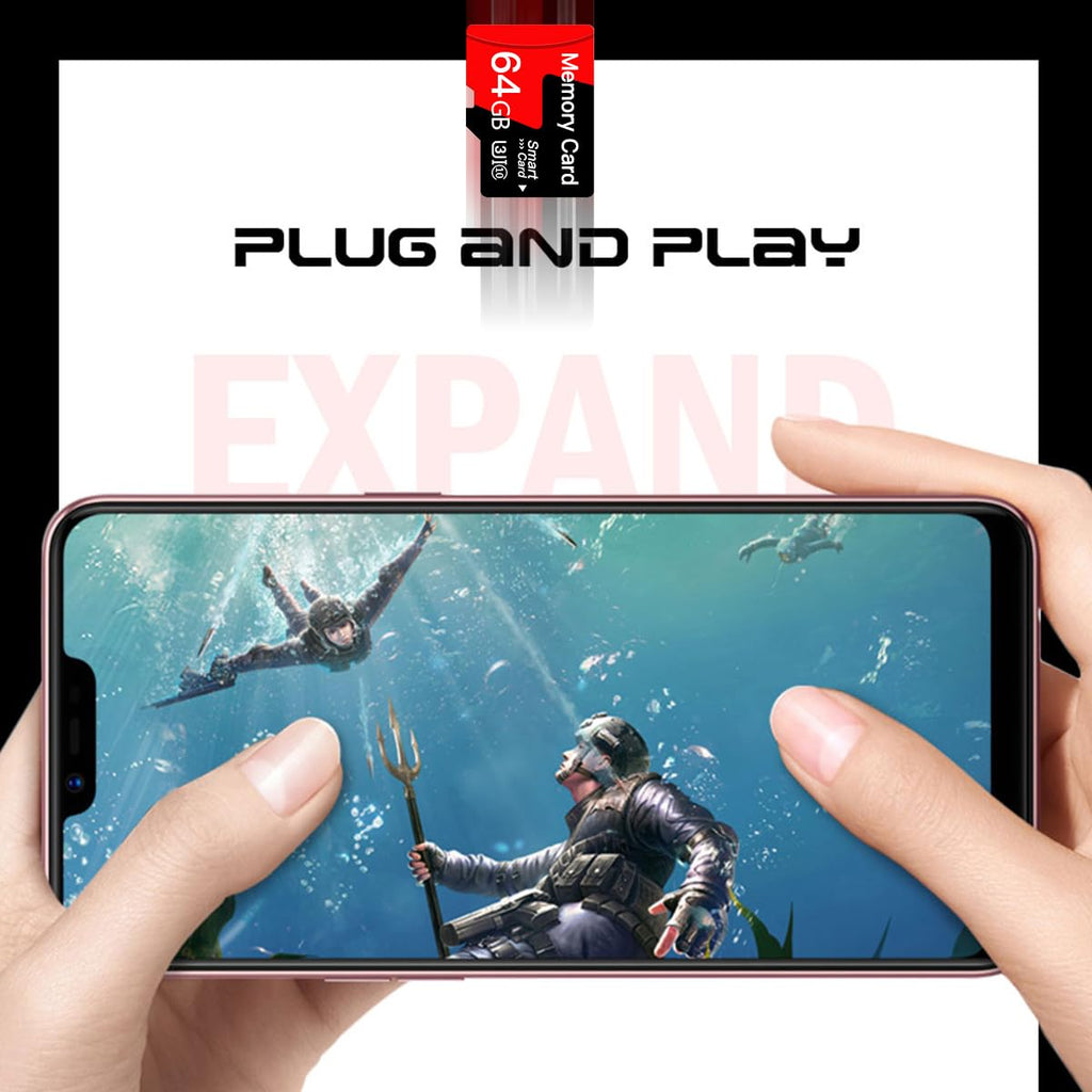 32GB Micro SD Card Memory Card With Adapter High Speed Class 10 For Smartphone,Camera,Security Cams,Tablet and Drone