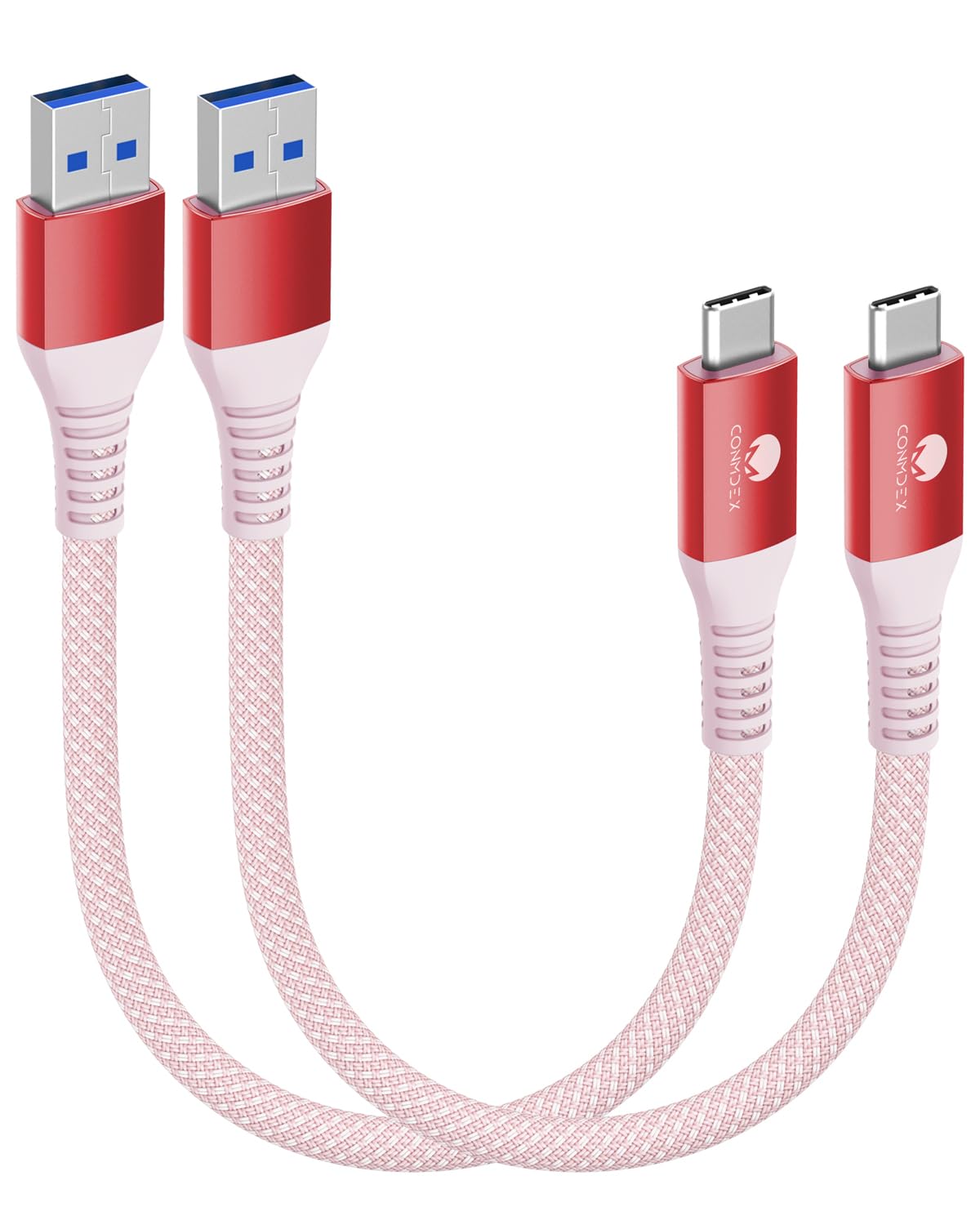 CONMDEX [Upgrade 2Pack USB C Cable UP to 10Gbps USB C 3.1 Gen2 USB A Android Auto Cable 3A Fast Charging Sync Data Transfer Cord for Samsung Galaxy S24/S23/S22/S21 Note 20/10/9/8 Tab S9 Pixel 9-1M