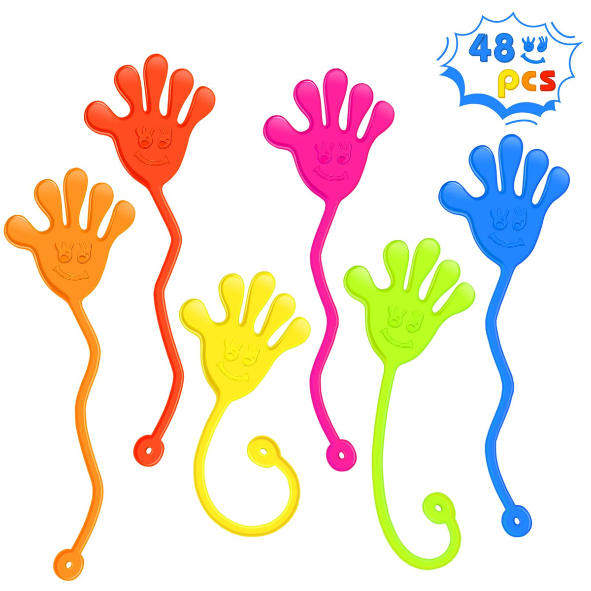 Valentines Sticky Hands Bulk 48 PCS Heart Valentines Party Favors for Kids