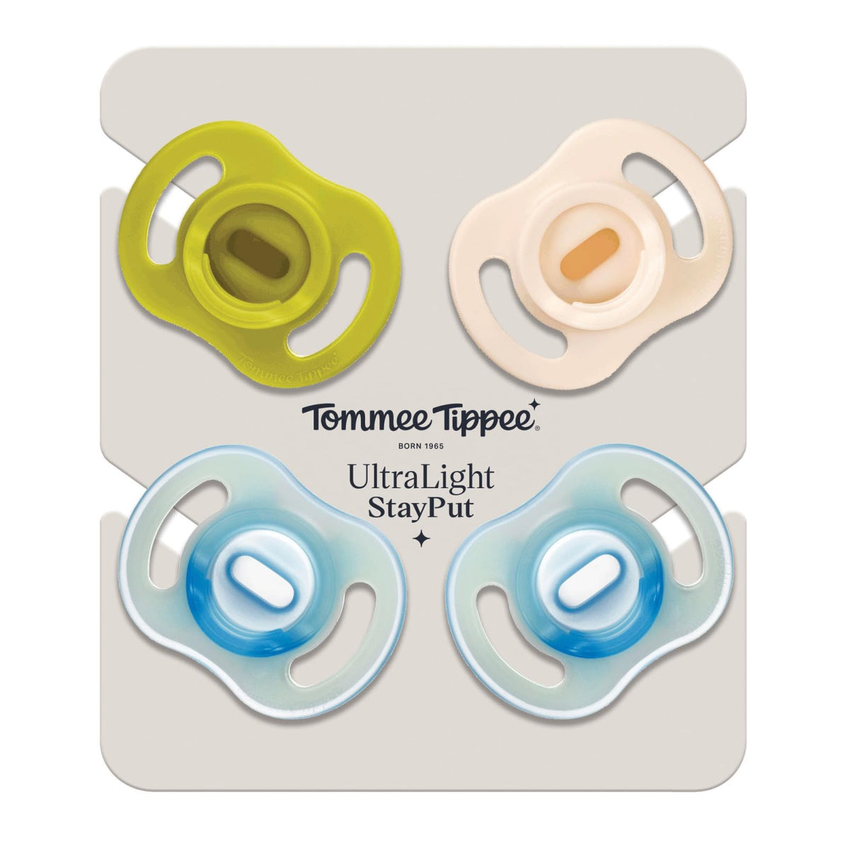Tommee Tippee NightGlow Dummy Orthodontic 6-18m Pack of 4