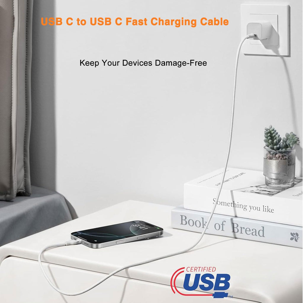 240W USB-C Charge Cable 2m [2-Pack], Fast Charging Cord for Macbook Pro/Air