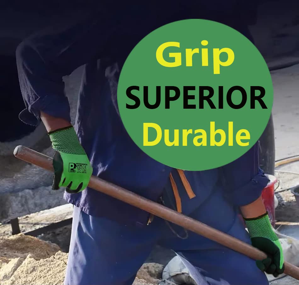 3 Pairs Gardening Gloves Ultra-Grip Work Gloves Non-Slip Latex Coated Colourful Verstile for House Car Cleaning Fishing Outdoor