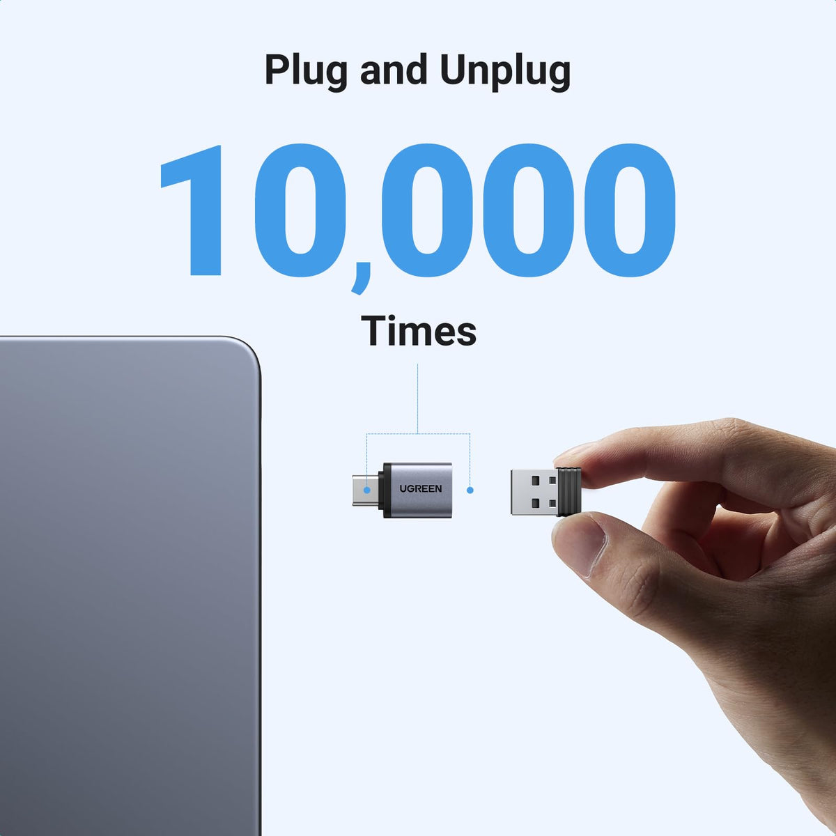 UGREEN 10Gbps USB C to USB Adaptor 2 Pack for iPhone, iPad, MacBook, Galaxy