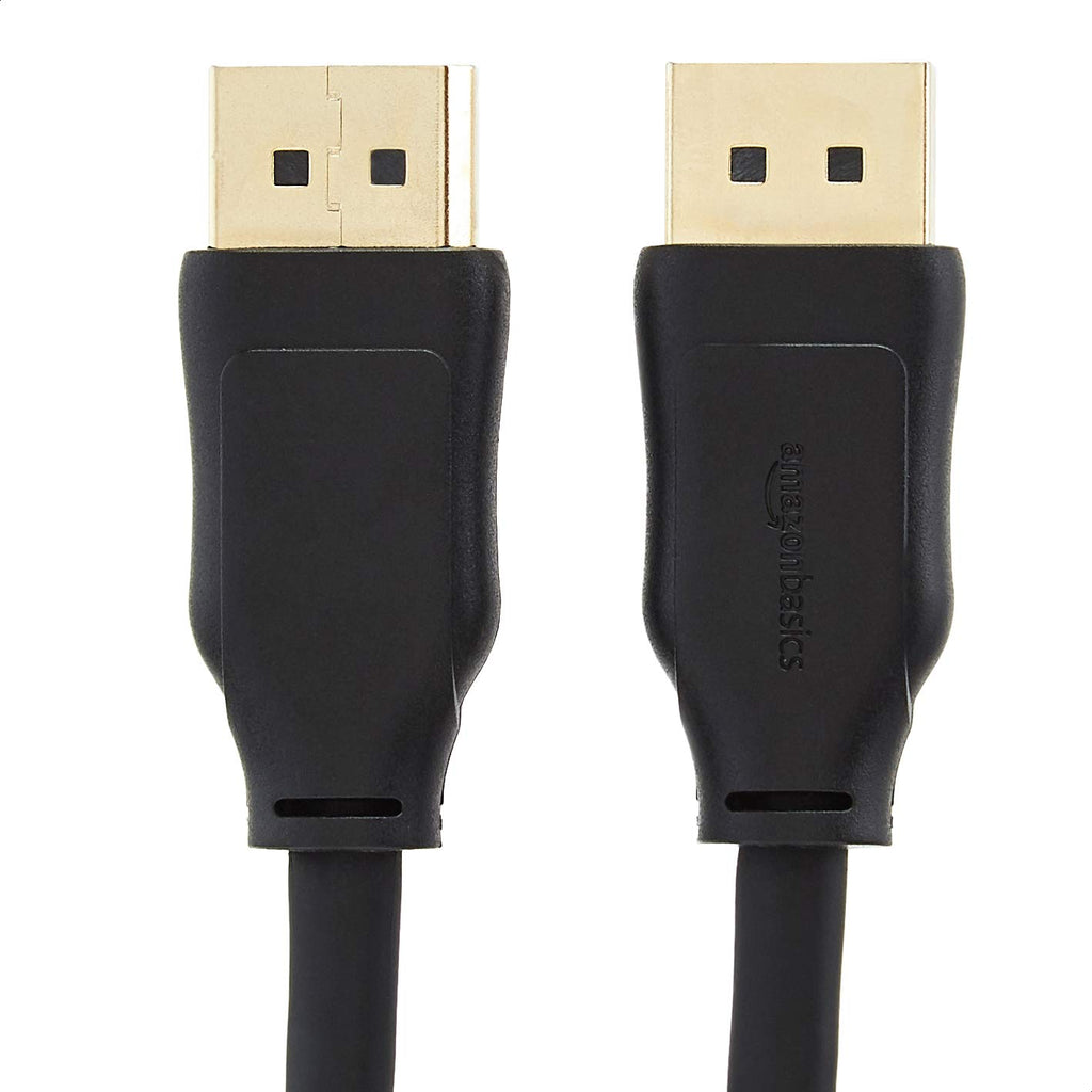 Amazon Basics DisplayPort 1.4 Cable, 32.4 Gbps, 8K@60Hz, 1.8 m, Black