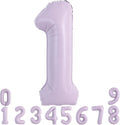 TONIFUL 40 Inch Pastel Purple Number 1 Balloon – Big Lilac Mylar Foil Number Balloons for Anniversary Girl's 1st Birthday, Lavender Gender Neutral Baby Shower, Butterfly Theme Party Decorations
