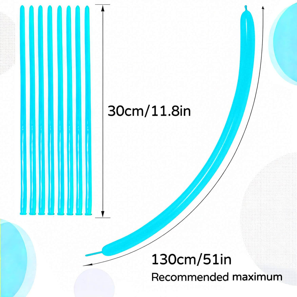260 Black Long Balloons for Balloon Garland Thickening Skinny Latex Twisting Animals Modeling Christmas Birthday Wedding Party Festival Decorations 100pcs