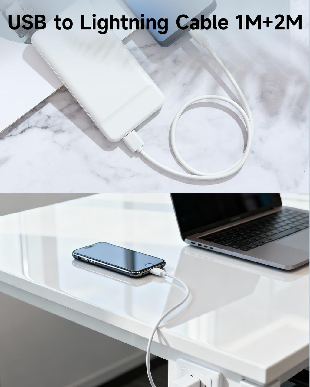 Long iPhone Charger Cable 3M, [Apple MFi Certified] USB to Lightning Cable