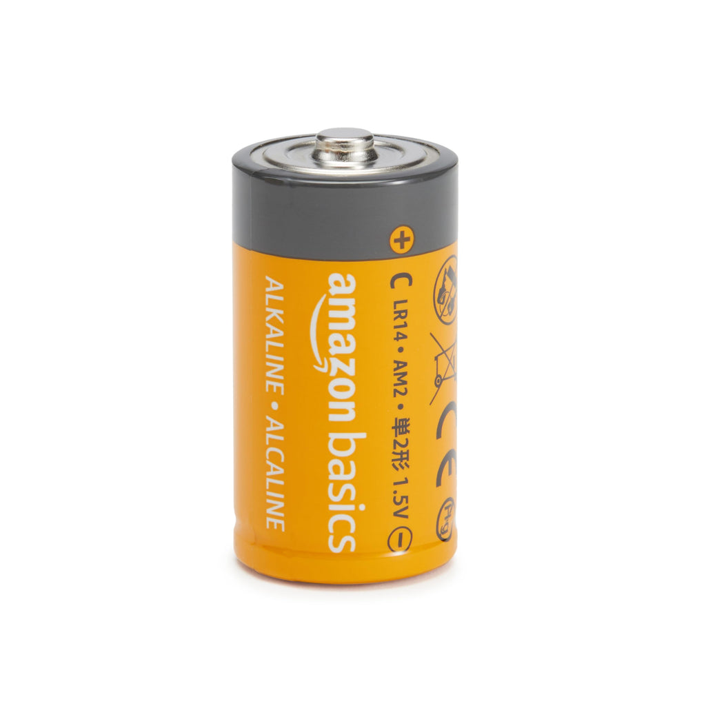 Amazon Basics 8-Pack C Cell Alkaline Batteries, 1.5 Volt, 5-Year Shelf Life