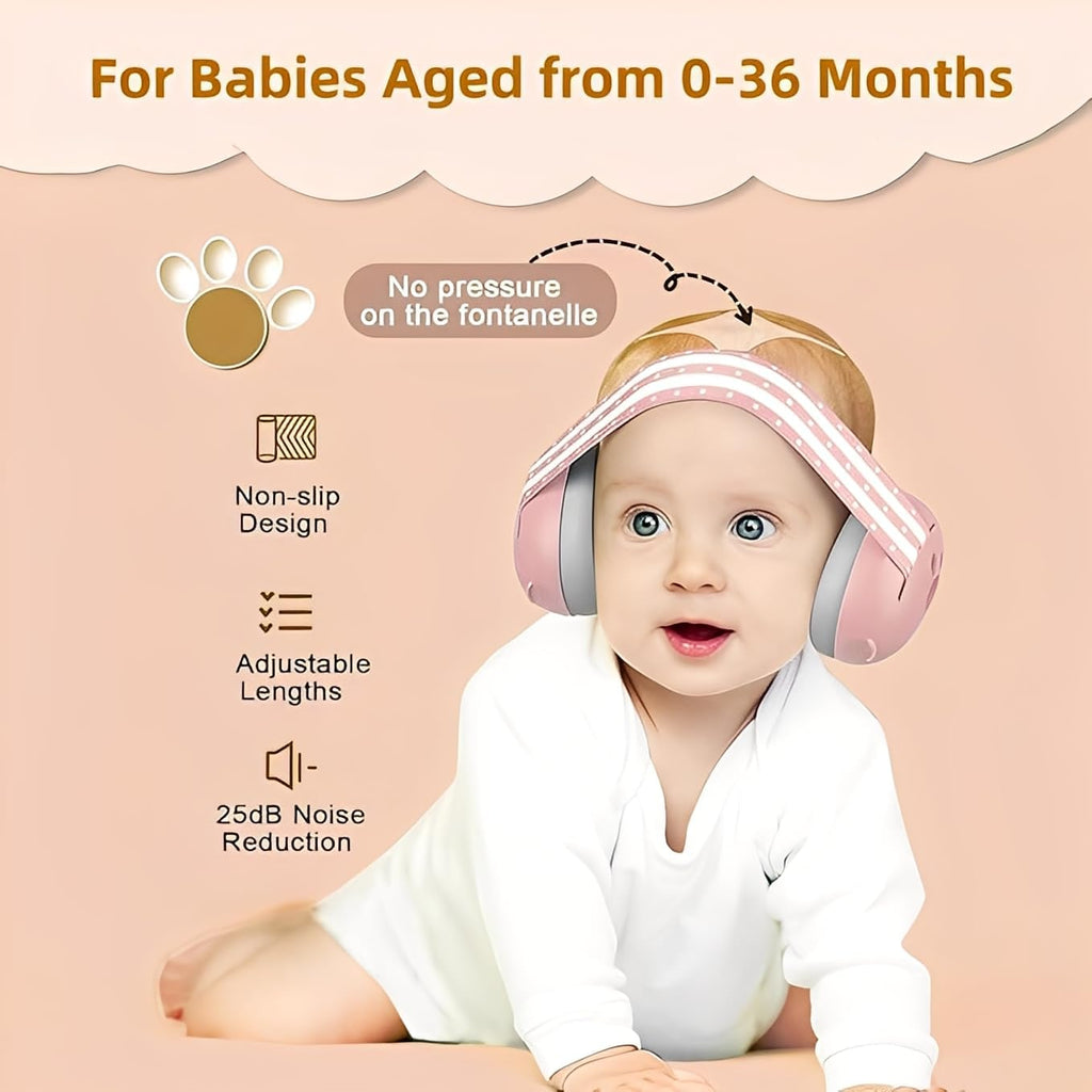 Baby Ear Defenders for 0‑36 Months, Noise Reduction Earmuffs
