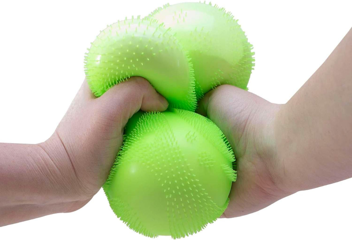 Schylling Super NeeDoh Fuzzball Stress Ball Fidget Toy - Huge 4.5" in Diameter - Jumbo Squishy Squeezy Fun - Colors Assorted (1 Per Pack)