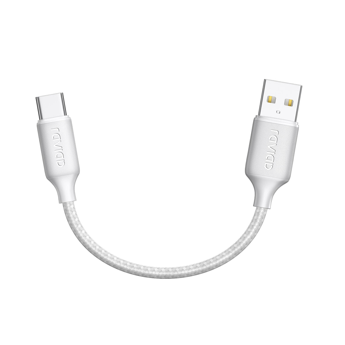 RAVIAD Short USB C Cable 15CM, Type C Charger Cable 3A Fast Charging Nylon Braided USB C Cable for iPhone 17/16/15, Samsung Galaxy S25/S24/S23/S22/S21, Note 10, Huawei P40/P30, Google Pixel -White