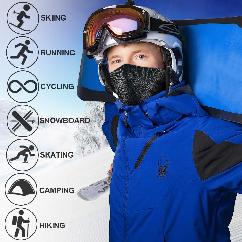 WTACTFUL Winter Neck Warmer Gaiter Windproof Face Mask Balaclava Bandana for Ski Snowboard