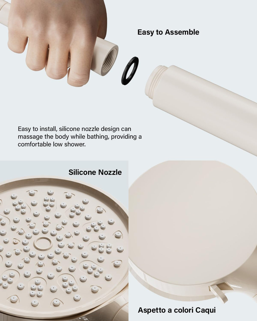 Cobbe Hard Water Filter Shower Head with 1.5m Hose and Holder
