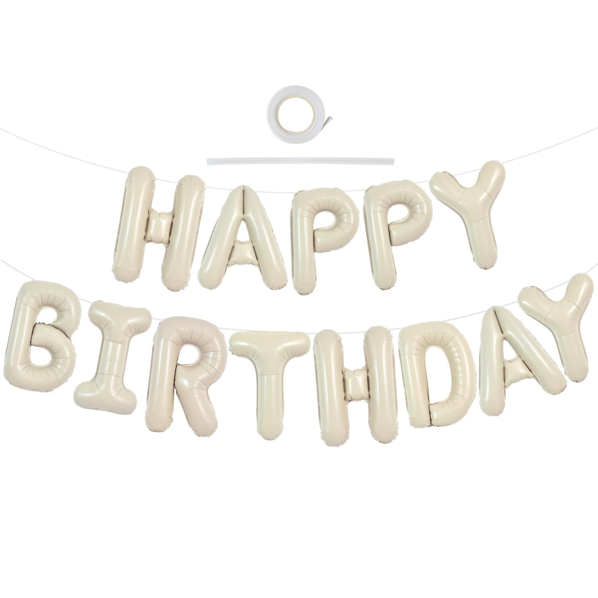 TONIFUL 16 Inch Black Happy Birthday Balloons Banner Decorations for Men