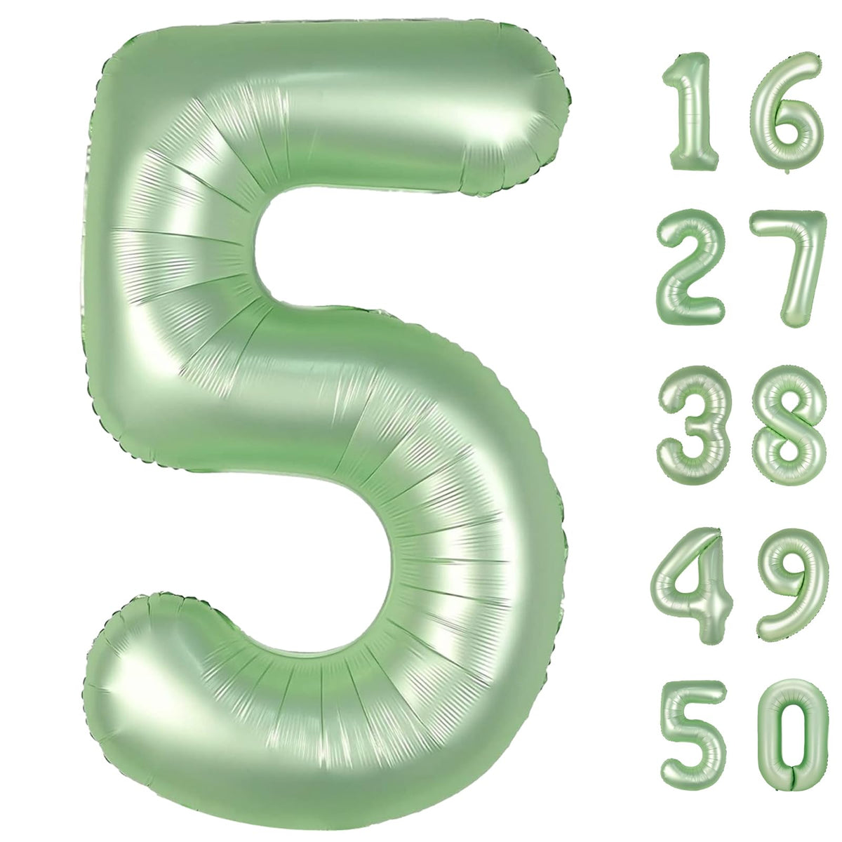 40 Inch Green Number 3 Balloons Foil Digital Helium Number Balloons