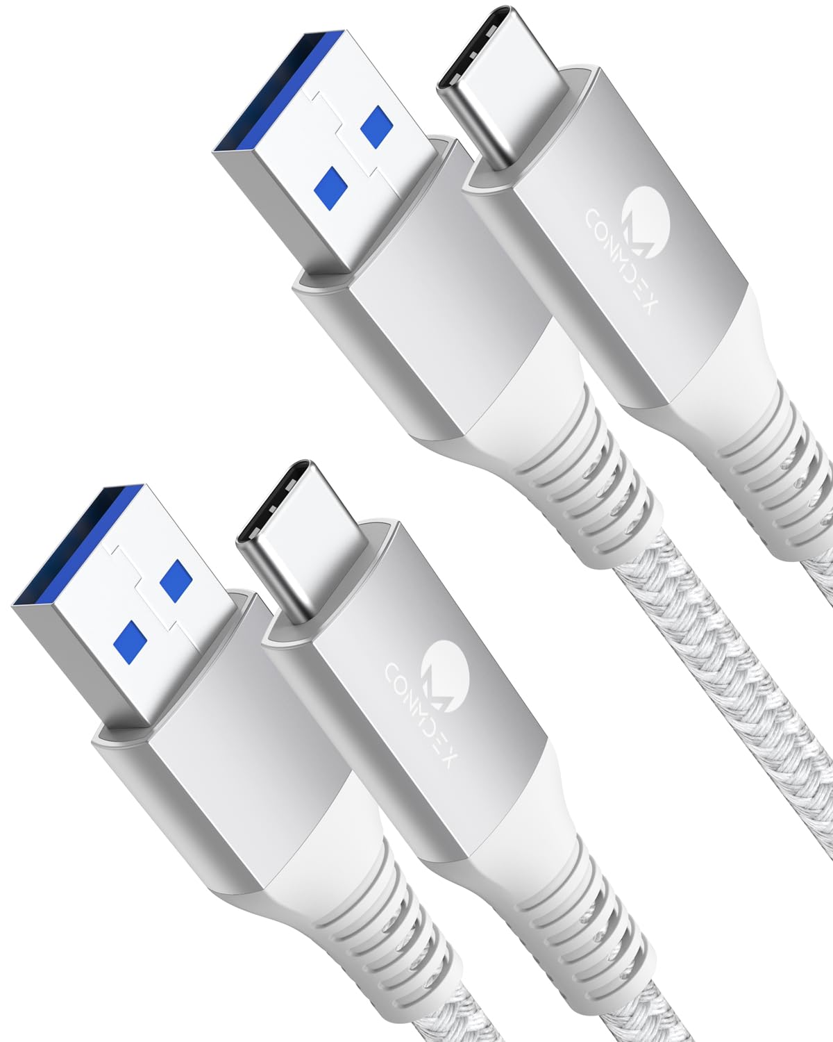 CONMDEX [Upgrade 2Pack USB C Cable UP to 10Gbps USB C 3.1 Gen2 USB A Android Auto Cable 3A Fast Charging Sync Data Transfer Cord for Samsung Galaxy S24/S23/S22/S21 Note 20/10/9/8 Tab S9 Pixel 9-1M