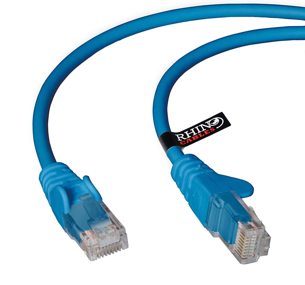 rhinocables CAT 5e High-Speed Ethernet Cable - Reliable LAN Network RJ45 Cable for Fast Internet & Data Transfer | Durable WiFi Broadband Cable for Gaming & Streaming, (20m, White, Pack of 25)