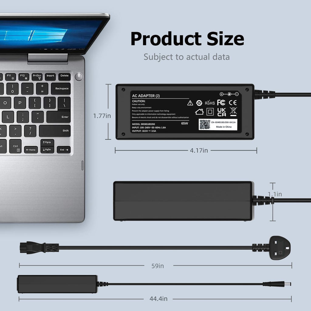 USB C Laptop Charger 45W Compatible with Acer HP Asus Lenovo Chromebook