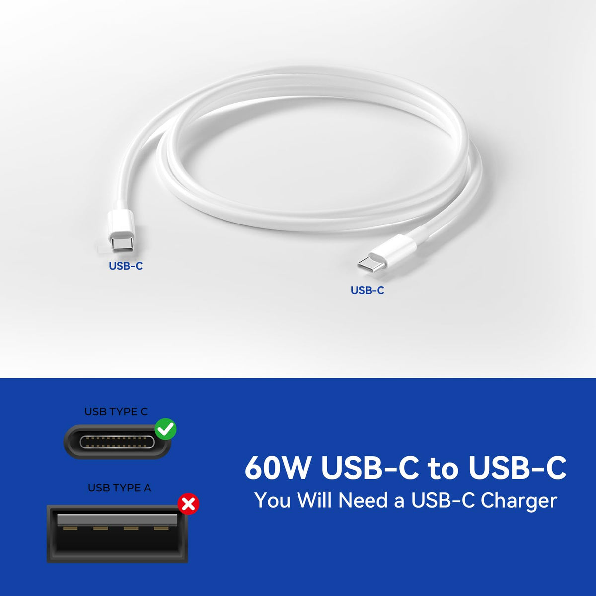 USB C Charger Cable,6FT/1.8M USBC to USBC Cable 100W 5A Type C Charger