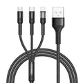 RAVIAD Multi Charger Cable, 3 in 1 Charger Cable 3A USB Fast Charging Cord