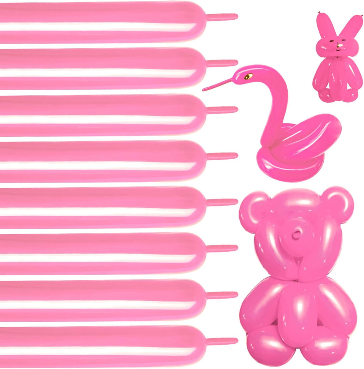 100Pcs clear 260 Balloons Clear Long Skinny Latex Balloon for Animal Ballons, Premium Quality Balloons for Beginners Baloons Making Kid's Carnivals Party Decoartion