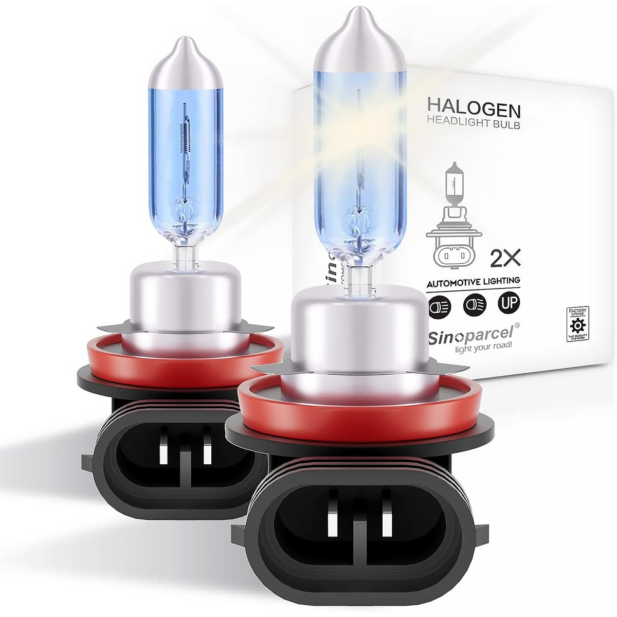 Sinoparcel H15 Headlight Bulb, OEM Replacement, Standard 3200K Warm White
