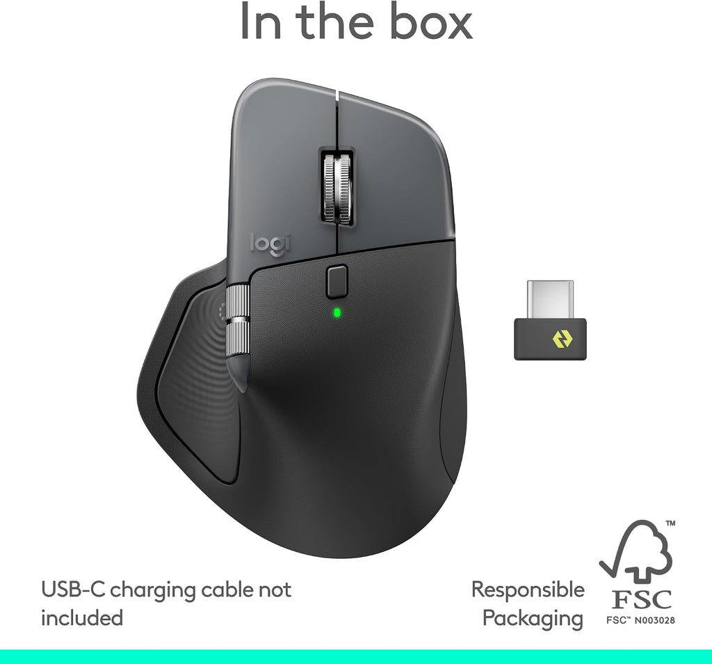 Logitech MX Master 4, Ergonomic Wireless Mouse