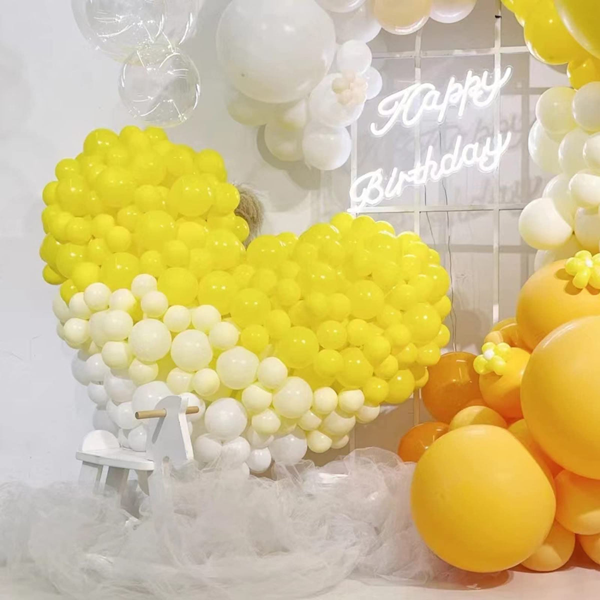110pcs Black Balloon 12 inch, Black Latex Balloons for Birthday Party Baby Shower Wedding(with 2 Ribbons).