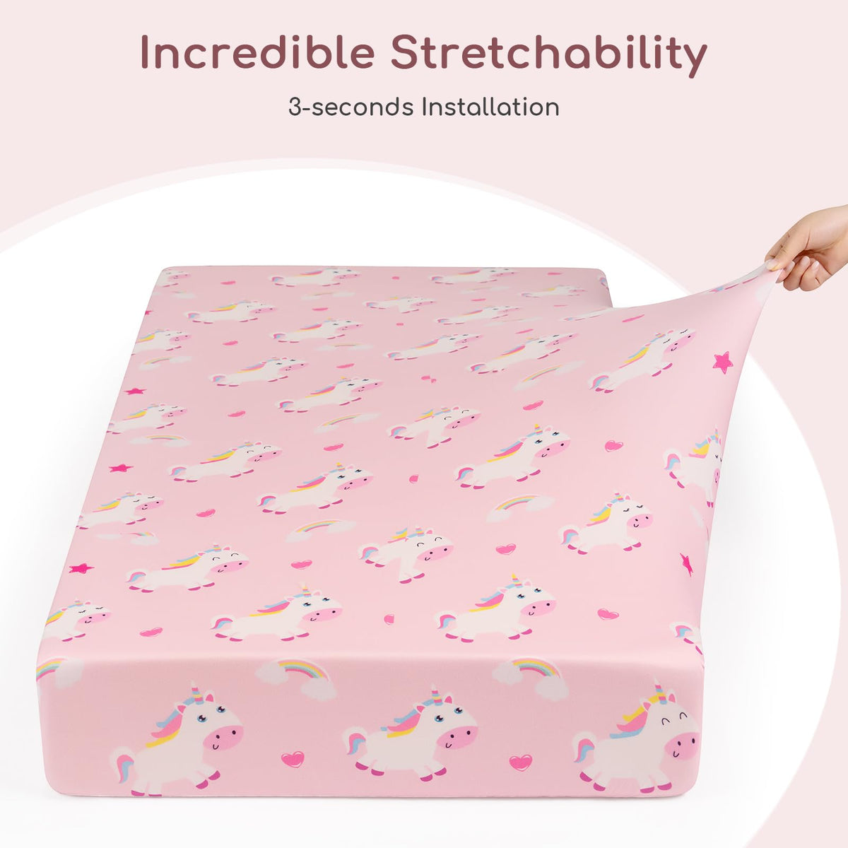 Next to Me Crib Sheets 83x50 cm Fitted 2 Pack Bedside Crib Sheets
