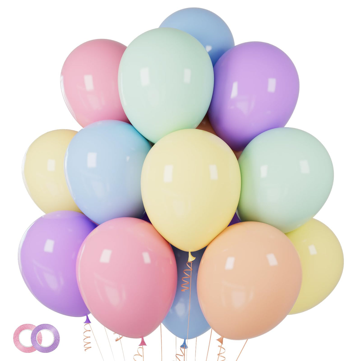 ASIYUHY Yellow Balloon 12 inch 100 Pack Thick Latex Helium Balloons