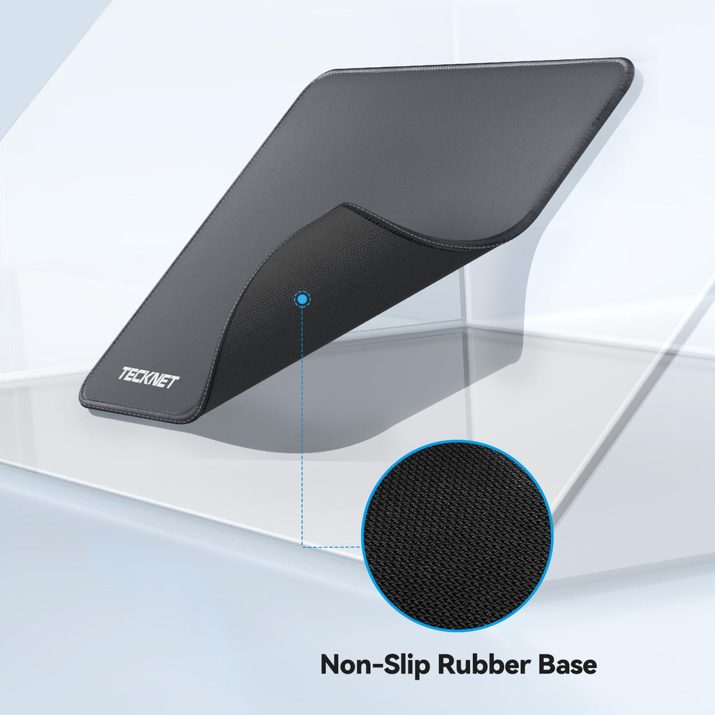 TECKNET Mouse Mat, 2 Packs with Stitched Edges, 270x210x3mm Mousepad