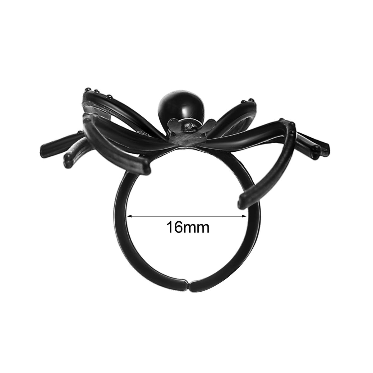Boao 120 Pcs Halloween Spider Rings for Kids, Black, Purple, Orange, Green