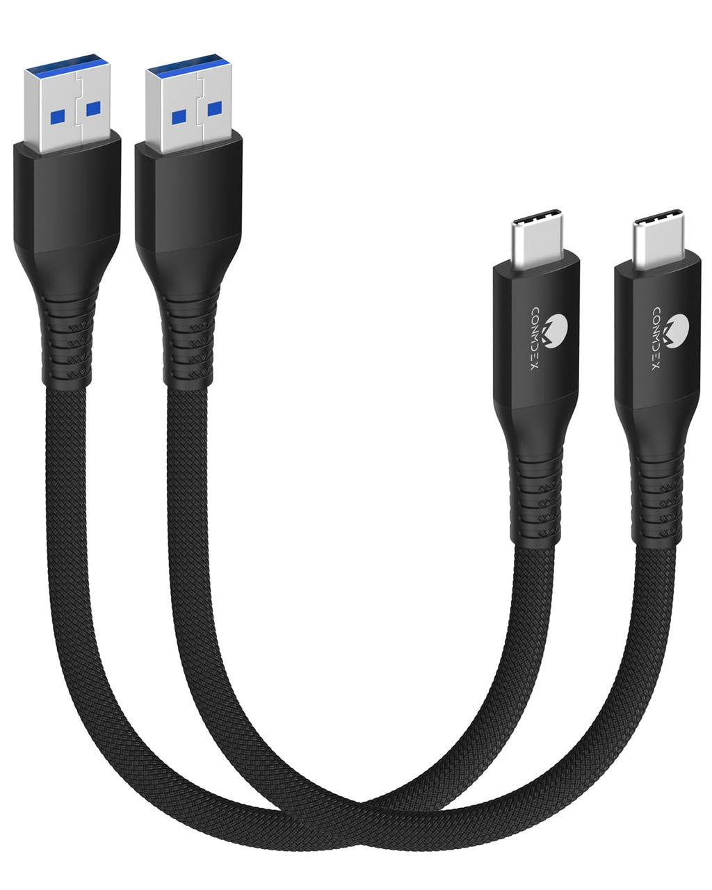 CONMDEX [Upgrade 2Pack USB C Cable UP to 10Gbps USB C 3.1 Gen2 USB A Android Auto Cable 3A Fast Charging Sync Data Transfer Cord for Samsung Galaxy S24/S23/S22/S21 Note 20/10/9/8 Tab S9 Pixel 9-1M