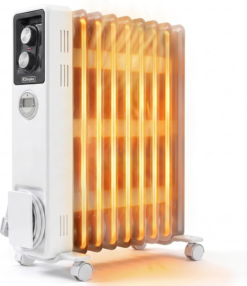 Dimplex ECR20TIE Oil Free Portable Radiator, 2kW Electric Heater, Timer