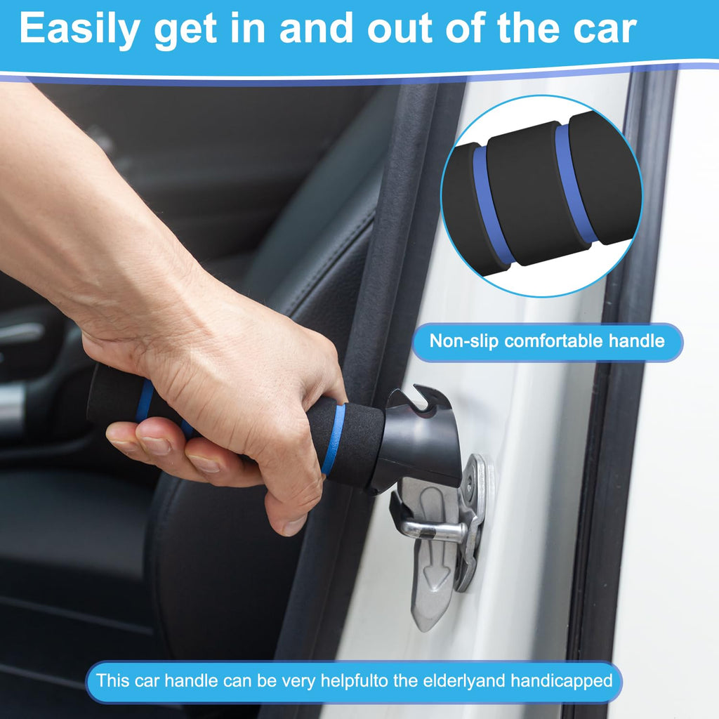 3 in 1 Car Door Handle for Disabled Elderly,Car Handle Mobility Aid,Car Handle Assist Support Multifunction,Latch Handle for Seniors and Handicap (1 Pack-Red)