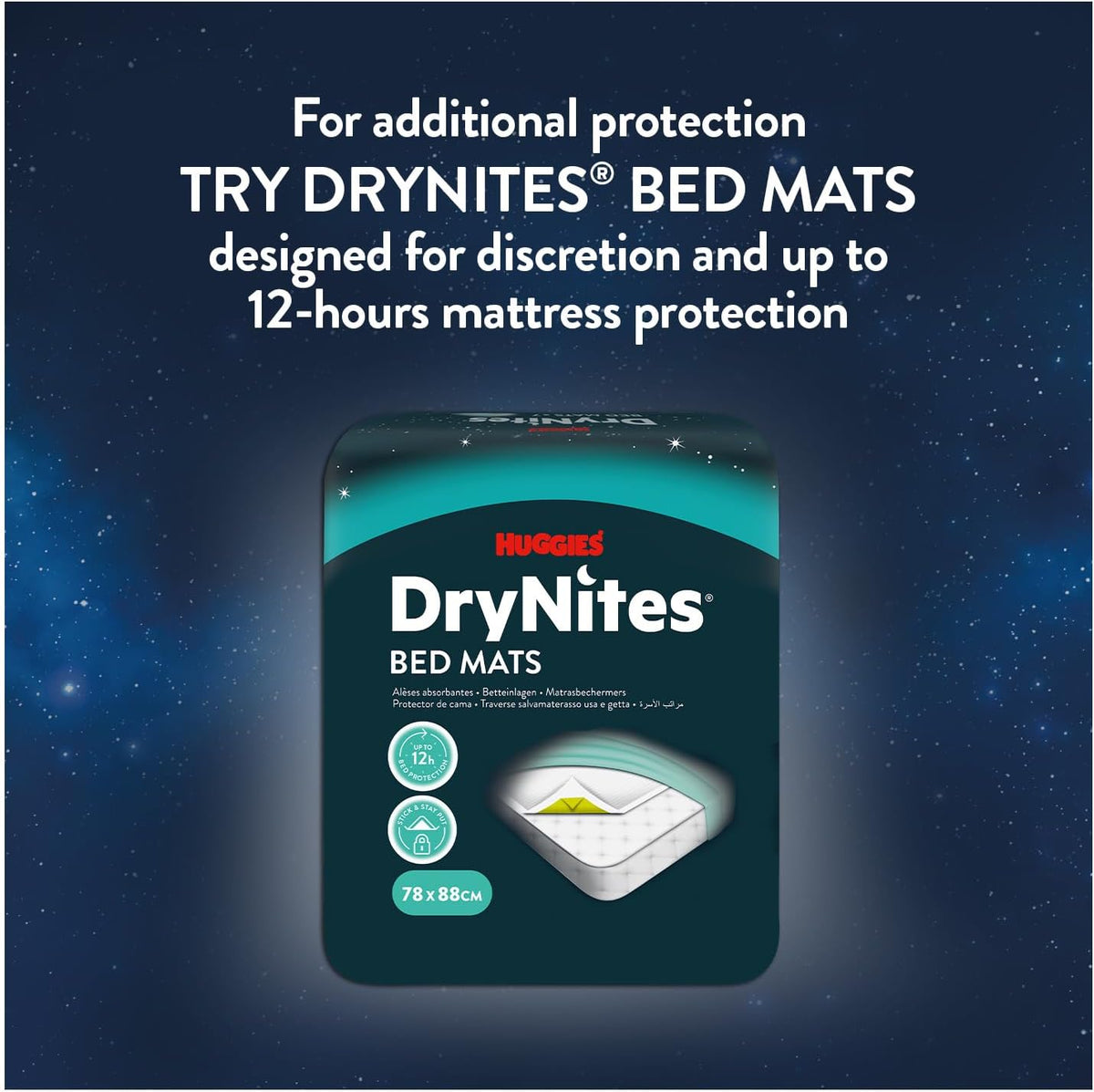 HUGGIES DryNites, Pyjama Pants, Boys 13+ Years (48-60KG), 33 x Bedwetting Pants, Up to 100% Leak Free Nights
