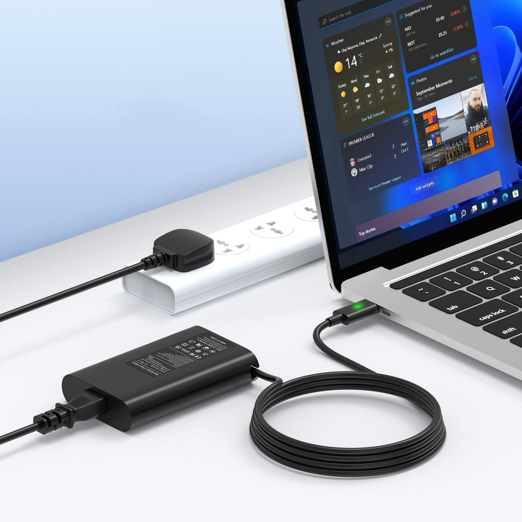 12V/24V 100W Car Laptop Charger USB C Compatible with MacBook Lenovo Dell