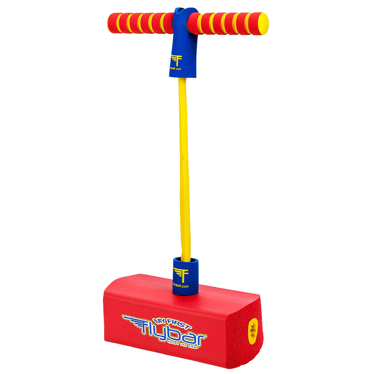 Flybar My First Foam Pogo Jumper for Kids Fun and Safe Pogo Stick, Durable Foam and Bungee Jumper for Ages 3 and up Toddler Toys, Supports up to 250lbs (Blue)