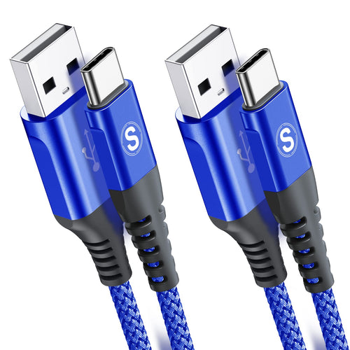 2-Pack 2M USB C Cable 3.1A Fast Car Charger Cable Compatible for iPhone 17 air 16 15 Plus Pro Max, Samsung Flip/Fold 7 6 5 4 3 S26 S25 S24 S10 S20 S21 S22 S23 A16/15/14/13/12 A35/A34 A56/55/54, Pixel