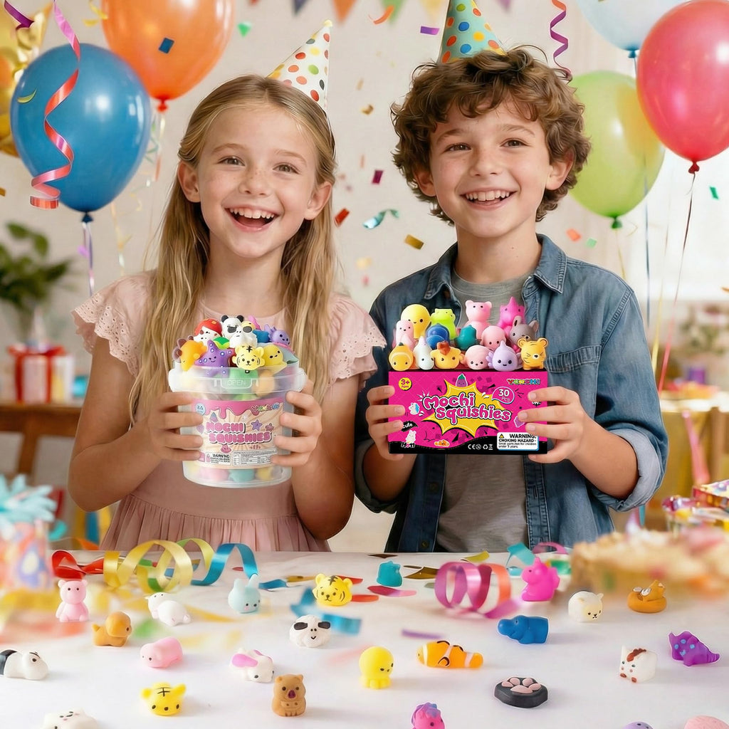25 Pack Squishy Toys, Mini Mochi Squishies for Kids, Cute Squishy Toys, Soft Sensory Fidget Toys, Halloween Squishies, Party Favors, Treasure Box Prizes & Classroom Rewards