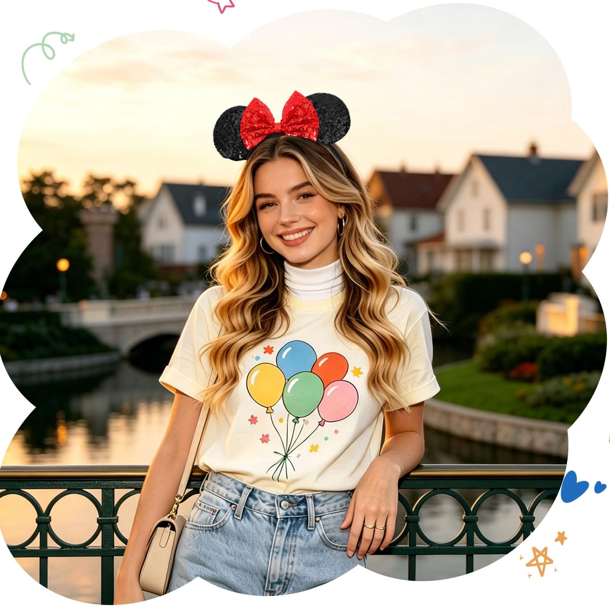 UNSPAZ Mouse Ears Headbands, Sequin Mouse Ears for Women Girls Boys, Shiny Bow Headband for Cosplay Costume Party Decorations Hair Accessories (Polka Dots)