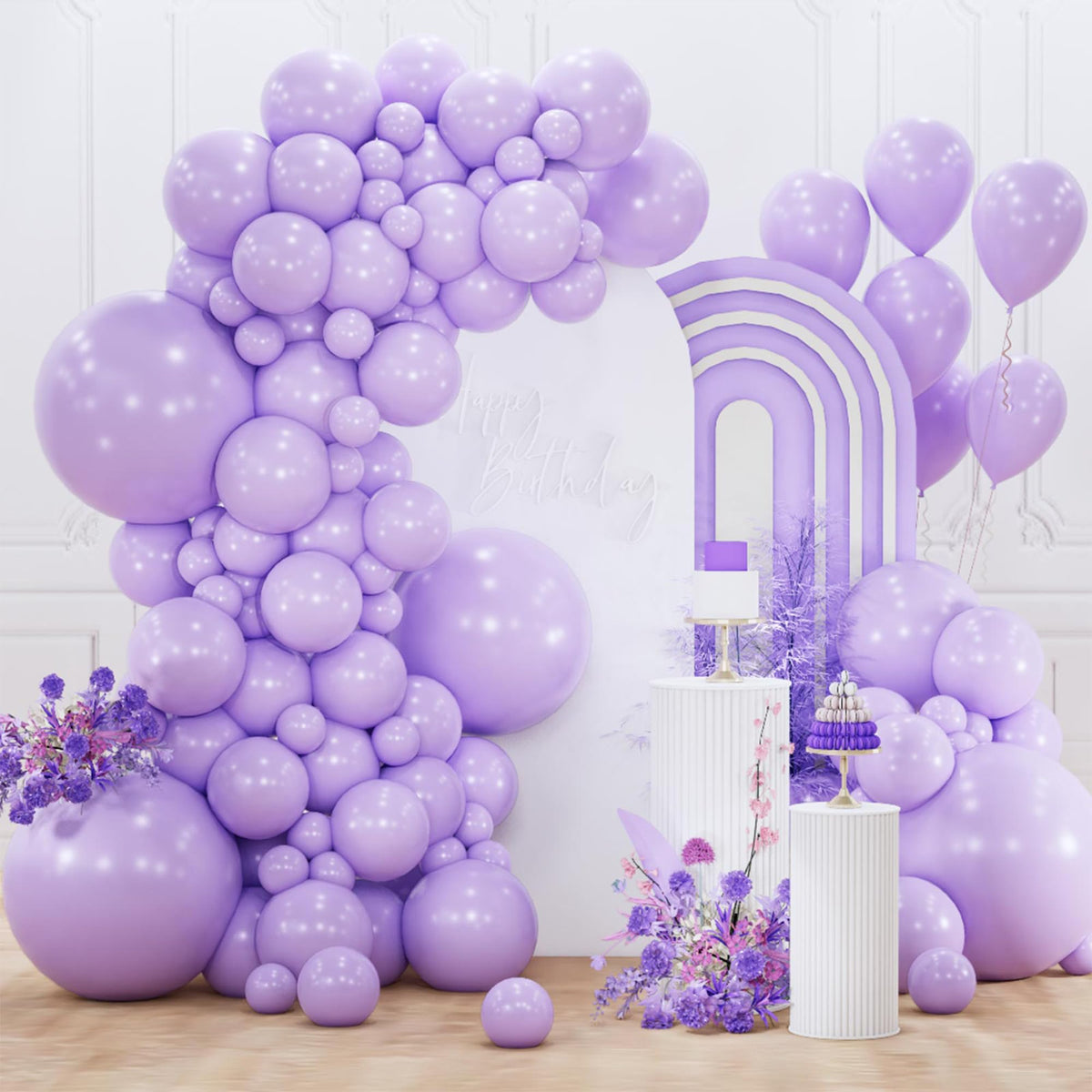 PartyWoo Baby Pink Balloons 152pcs Pastel Pale Light Pink Different Sizes